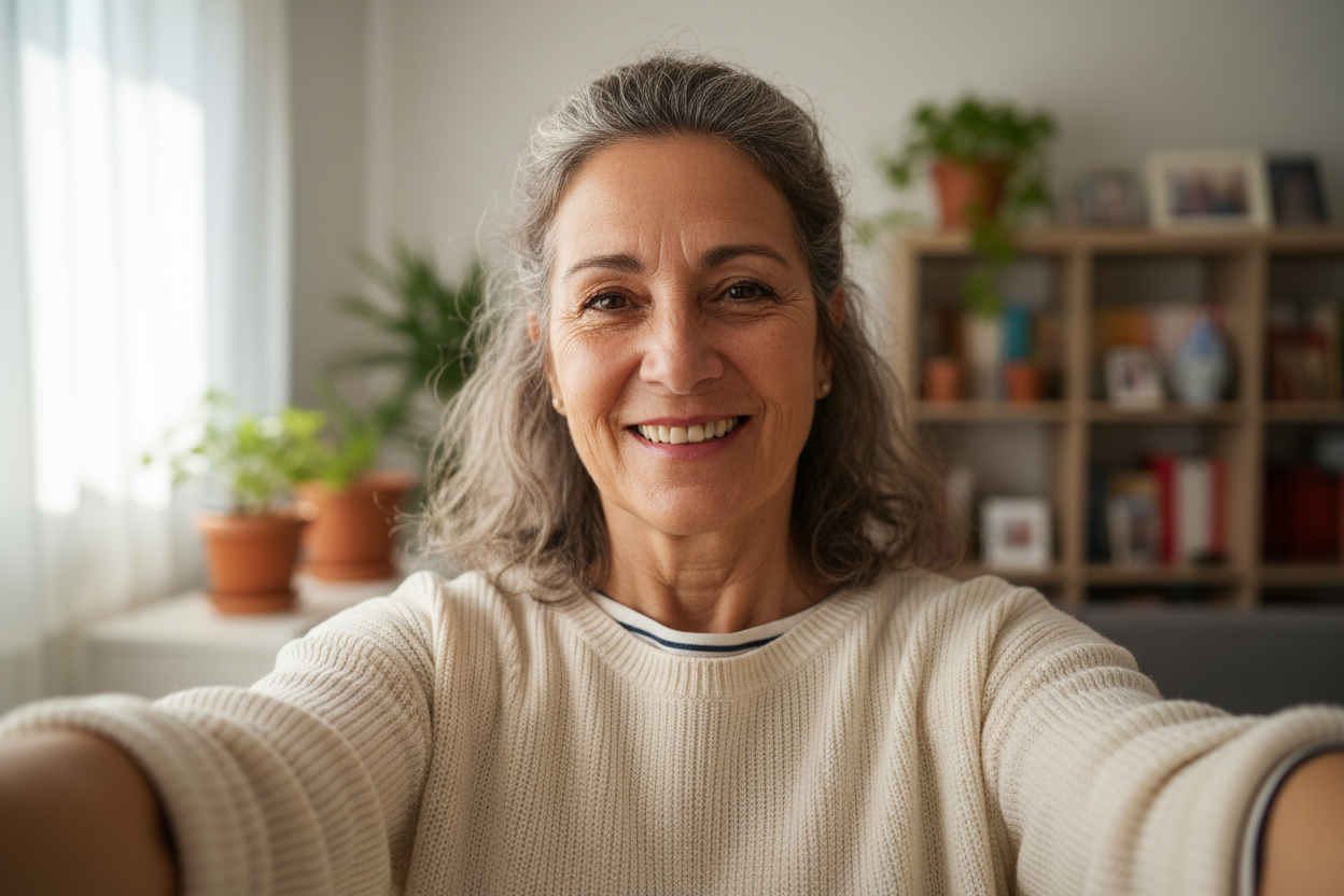 selfie mujer 65 años española
